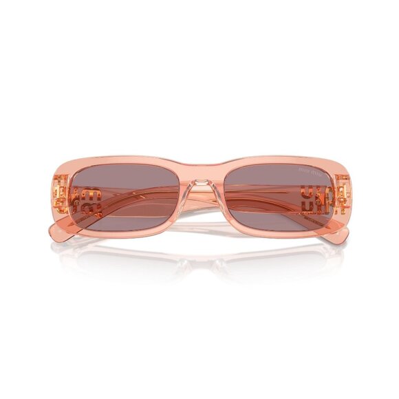New MIU MIU Pink Rectangle SMU 08Z 13T-06I Sunglasses Women - Picture 4 of 6
